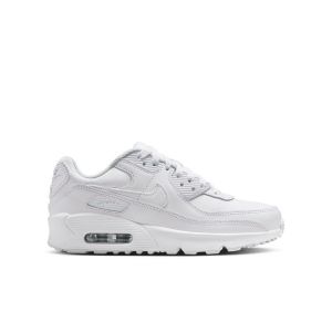 Nike Chaussures Air Max 90 LTR - Blanc/Argent&eacute; Enfant, pointure 37&frac12; - ['Blanc'] - Taille 37&frac12;
