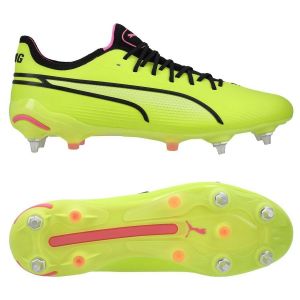 PUMA King Ultimate Sg Phenomenal - Electric Lime/noir/poison Pink - Terrain Très Gras (Sg), pointure 39 - ['Jaune'] - Taille 39