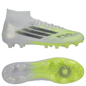 adidas F50 Sparkfusion Pro Mid Cut FG/AG Born For Goals - Blanc/Argent&eacute;/Jaune Hi-Res Femme, pointure 36 - ['Blanc'] - Taille 36