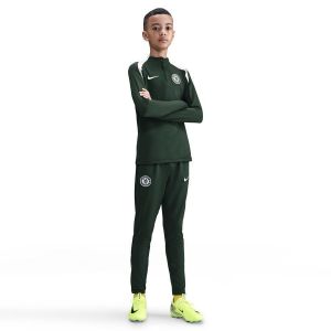 Chelsea Maillot d'Entra&icirc;nement Dri-FIT Strike Drill - Vert/Vert/Gris/Gris Enfant - Nike, pointure M: 137-147 cm - ['Vert'] - Taille M: 137-147 cm