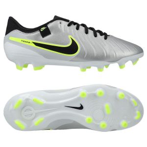 Nike Tiempo Legend 10 Academy MG Mad Voltage - Argent&eacute;/Noir/Jaune Fluo - Multi Ground (MG), pointure 40&frac12; - ['Argent&eacute;'] - Taille 40&frac12;