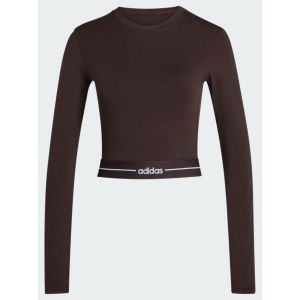 adidas T-shirt Manches Longues Cropped Hyperglam, pointure Large - Taille Large