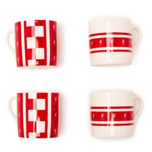 Liverpool Tasse &agrave; espresso Pack Lot de 4 - Rouge/Blanc - Liverpool FC, pointure One Size - ['Rouge'] - Taille One Size