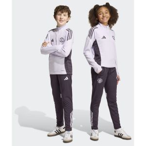 Manchester United Bas de Surv&ecirc;tement Tiro 25 - Noir/Rose Enfant - adidas, pointure 164 cm - ['Violet'] - Taille 164 cm