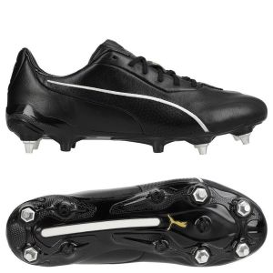 PUMA King Platine SG - Noir/Dor&eacute; &Eacute;DITION LIMIT&Eacute;E - Terrain tr&egrave;s gras (SG), pointure 44&frac12; - ['Noir'] - Taille 44&frac12;