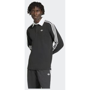 adidas Originals POLO DE RUGBY À MANCHES LONGUES 3 BANDES, pointure Small - Taille Small