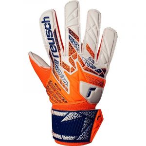 Reusch Gants De Gardien Attrakt Solid Energize - Orange/bleu/blanc Enfant, pointure 4½ - ['Orange'] - Taille 4½