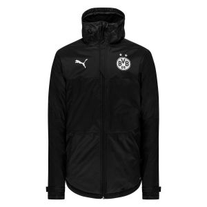 Dortmund Manteau d'Hiver - Noir/Argenté - PUMA, pointure X-Large - Noir - Taille X-Large