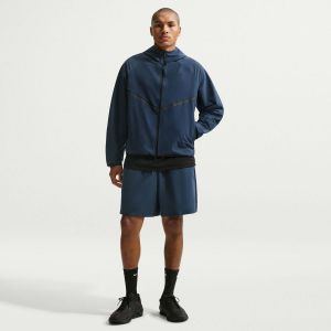 Nike Veste Tech Shori Knit Coupe-Vent - Bleu Fonc&eacute;/Noir, pointure X-Small - ['Bleu'] - Taille X-Small