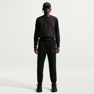 Nike Pantalon de running Dri-FIT Miler Woven - Noir/Argent r&eacute;fl&eacute;chissant, pointure X-Small - ['Noir'] - Taille X-Small