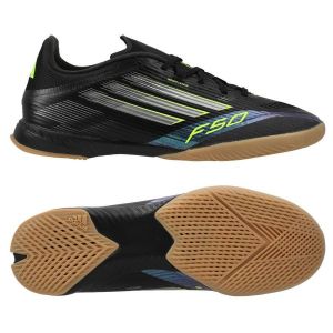 adidas F50 League IN Electric Stealth - Noir/Argenté/Vert - Terrain futsal (IC), pointure 41⅓ - ['Noir'] - Taille 41⅓