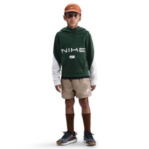 Nike Sweat &agrave; Capuche Dri-FIT Multi Fleece Pullover - Vert/Brun Orewood clair Enfant, pointure XL: 158-170 cm - ['Vert'] - Taille XL: 158-170 cm