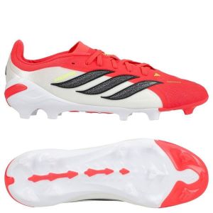 adidas Predator Elite FG Born For Goals - R&oslash;d/Sort/Hvid B&oslash;rn: Stock - Herbe naturelle (FG), pointure 35 - ['Rouge'] - Taille 35