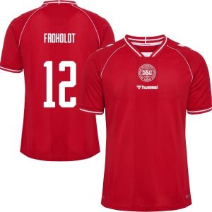 Danemark Maillot Domicile 2026/27 Pro Player Edition Froholdt 12 - Hummel, pointure Small - ['Rouge'] - Taille Small