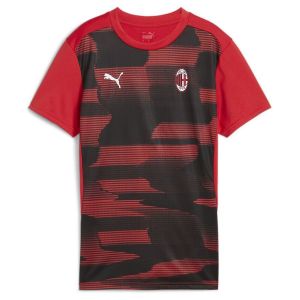 PUMA Maillot d'avant-match à manches courtes AC Milan Femme, pointure Small - ['Rouge'] - Taille Small
