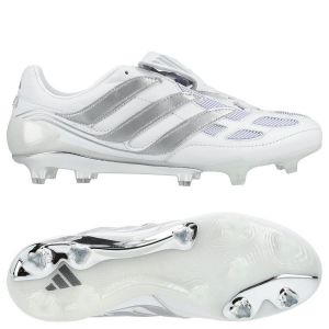 adidas Predator Precision FG - Blanc/Argent&eacute;/Argent&eacute; &Eacute;DITION LIMIT&Eacute;E - Herbe naturelle (FG), pointure 39⅓ - ['Blanc'] - Taille 39⅓