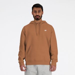 New Balance Sweat à Capuche Small Logo French Terry - Marron, pointure Medium - ['Marron'] - Taille Medium