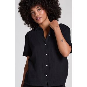 Hunkemöller Veste en mousseline Noir - Taille S