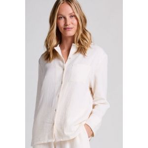 Hunkemöller Veste en mousseline Blanc - Taille L