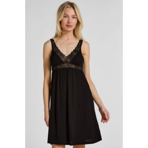Hunkem&ouml;ller Nuisette en Jersey avec Dentelle Noir - Taille S