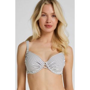 Hunkem&ouml;ller Haut de Bikini Armatur&eacute; Rembourr&eacute; Stripes Blanc - Taille 95C