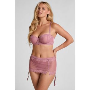 Hunkem&ouml;ller Mini-jupe &agrave; porte-jarretelles Laila Rose - Taille M