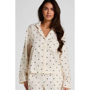 Hunkem&ouml;ller Veste en coton Dot Blanc - Taille M