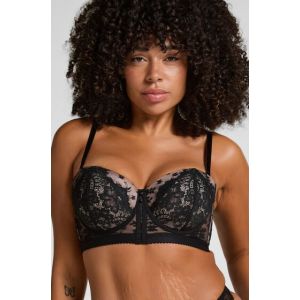 Hunkem&ouml;ller Soutien-gorge &agrave; armatures rembourr&eacute; longline Lou Noir - Taille 85B