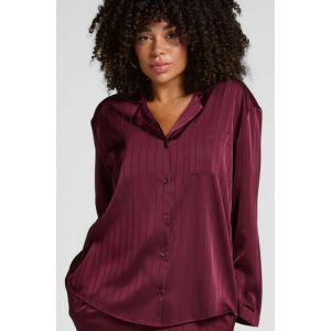 Hunkem&ouml;ller Veste en satin &agrave; rayures Violet - Taille XL