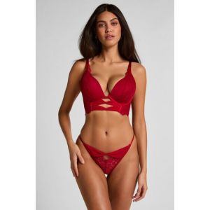 Hunkem&ouml;ller String &eacute;chancr&eacute; Marianna Rouge - Taille XL