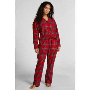 Hunkem&ouml;ller Pantalon de Pyjama Flanel Rouge - Taille XS