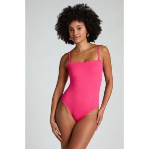 Hunkemöller Maillot de bain Bandeau Scallop Rose - Taille S