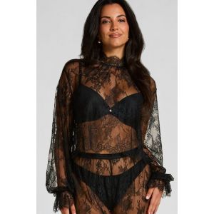 Hunkem&ouml;ller Haut de pyjama Cecilia Noir - Taille XS