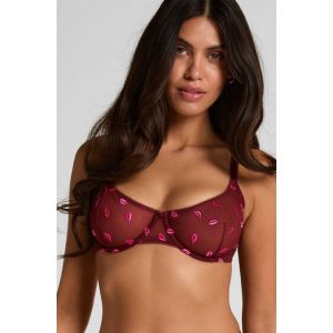 Hunkem&ouml;ller Soutien-gorge &agrave; armatures non-rembourr&eacute; Frida Rouge - Taille 85B