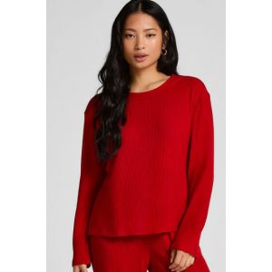 Hunkem&ouml;ller Haut de pyjama Jersey Rouge - Taille XL