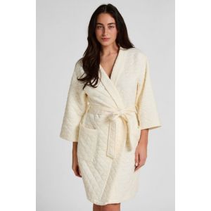 Hunkem&ouml;ller Robe de Chambre Matelass&eacute;e Blanc - Taille M/L