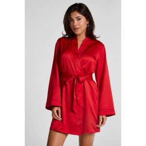 Hunkem&ouml;ller Kimono Satin Rouge - Taille XS/S