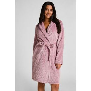 Hunkemöller Robe de chambre courte en fleece Violet - Taille XL/XXL