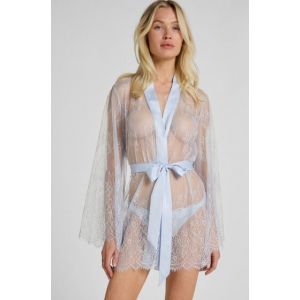 Hunkem&ouml;ller Kimono en Dentelle Bleu - Taille M/L
