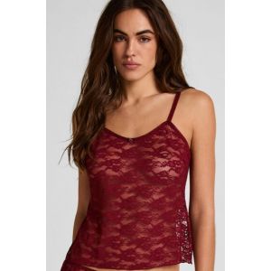 Hunkem&ouml;ller Caraco en dentelle int&eacute;grale Rouge - Taille L