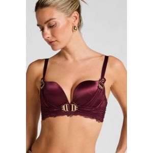Hunkem&ouml;ller Soutien-gorge &agrave; armatures longline push-up pr&eacute;form&eacute; Avela Rouge - Taille 85B
