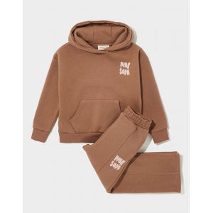 Pink Soda Sport Ensemble de surv&ecirc;tement &agrave; capuche Mix Enfant - Marron, Marron - Taille 4-5Y