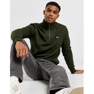 Fred Perry Sweat Zipp&eacute; Badge Homme - Vert, Vert - Taille XS