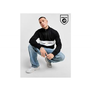 Fred Perry Sweat zippé Cut & Sew - Black, Black - Taille XXL