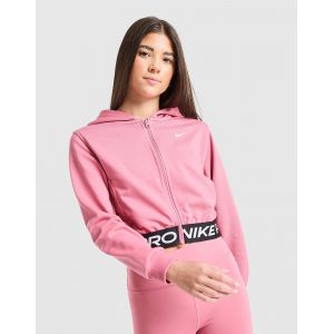Nike Sweat &agrave; capuche zipp&eacute; Girls' Pro Crop Junior - Rose, Rose - Taille 10-12Y