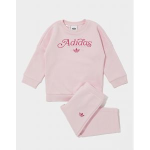 adidas Originals Ensemble de survêtement Varsity Crew Bébé Fille - Rose, Rose - Taille 2-3Y