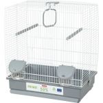 Cage d'&eacute;levage oiseaux - Zolux - Primo  40 x 25,5 x 44 cm - 2 perchoirs - 2 mangeoires - Balan&ccedil;oire - Blanc et gris