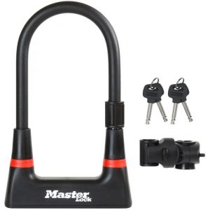 Antivol V&eacute;lo U - MASTER LOCK - 8279EURDPRO - Acier C&eacute;ment&eacute;, Cl&eacute;, Certifi&eacute;