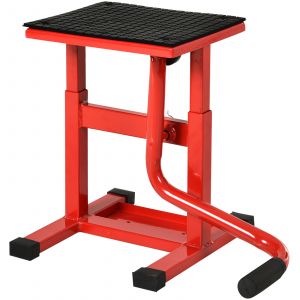 DURHAND Support universel de moto réglable cric hydraulique lève moto tout-terrain moto cross supermotard rouge