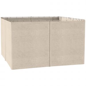 Outsunny 4 parois lat&eacute;rales pour pavillon de jardin tonnelle rigide 300 x 400 cm prot&eacute;ger de la pluie vent soleil beige